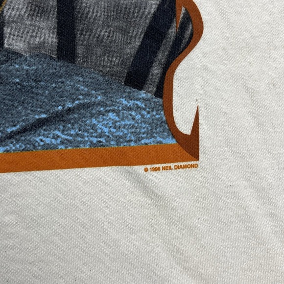 Vintage 90s‎ Neil Diamond I Am I Said Band T Shirt Single Stitch Concert Sz L - Picture 4 of 12